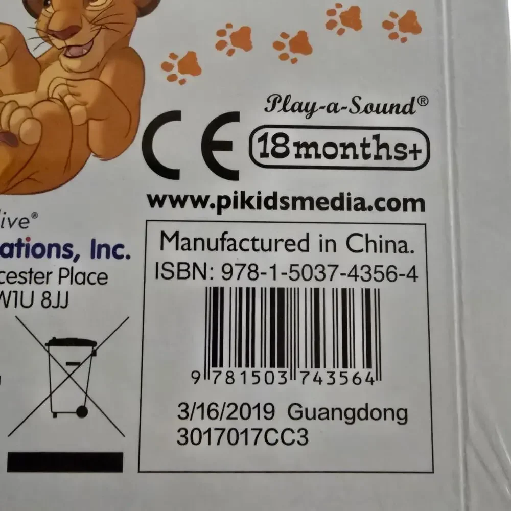 Disney Lion King Friends Forever Play a Sound Book PI Kids NOS 2019